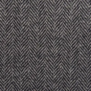 BLACK and White Herringbone Mill Dyed Wool Fabric for Wool Projects