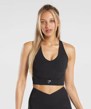 Gymshark Crop Mesh Tank - Black