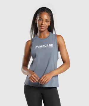 Gymshark Fraction Tank - Iron Blue